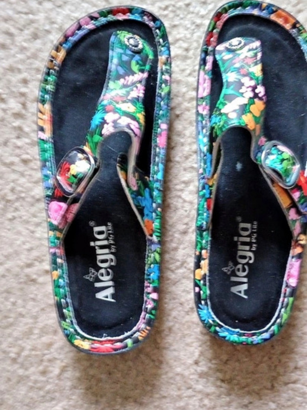 Alegria Vella Sweet Emotions Floral Leather Mules SiW 37